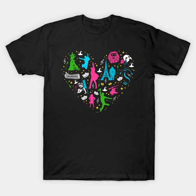 I Love Broadway T-Shirt by KsuAnn